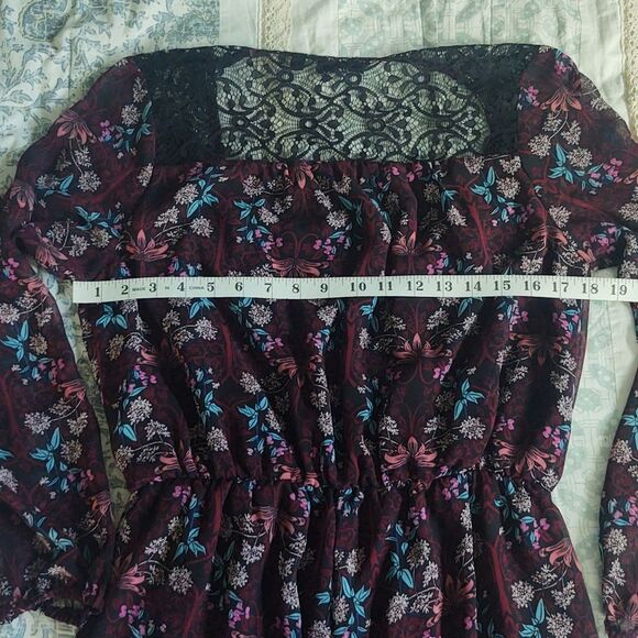 Floral Kimono Style Romper - Large - Picture 7 of 10